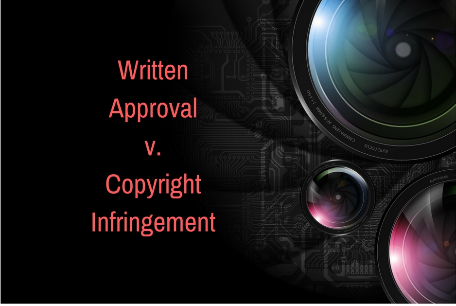 written approval v. copyright infringement photo