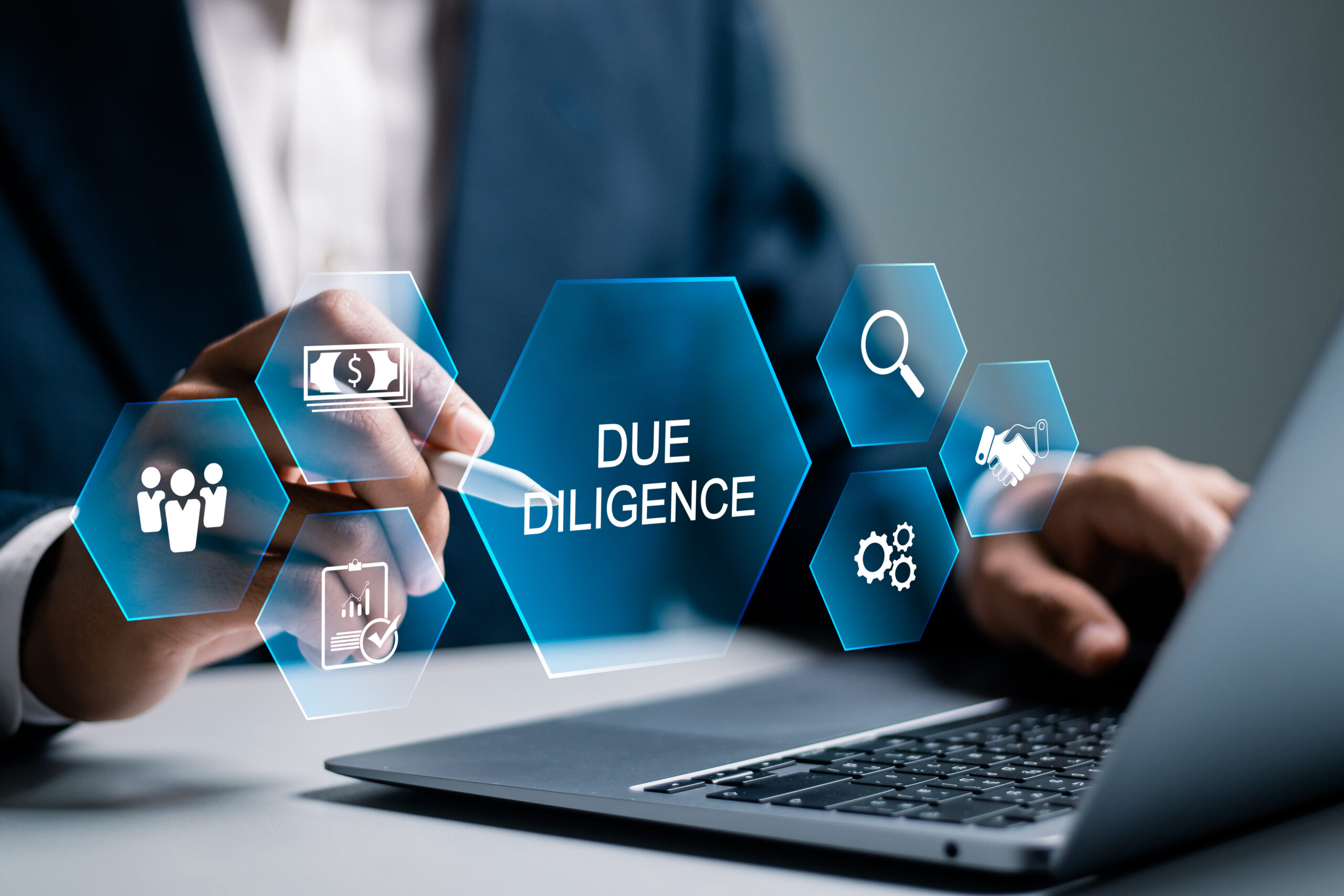 Computer with "Due Dilligence" - Bay Area Business Lawyers Finkel Law Group